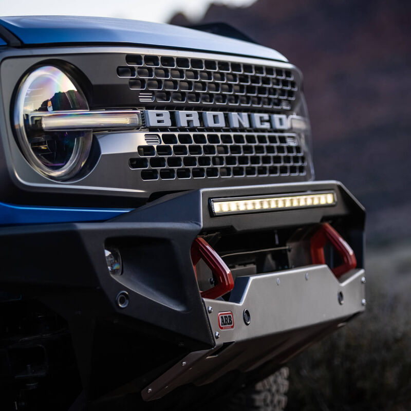 ARB Non-Winch Front Bumper On Vehicle Lights On