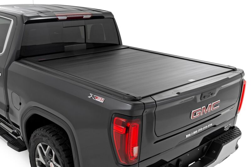 Rough Country Powered Retractable Tonneau Cover Black Truck